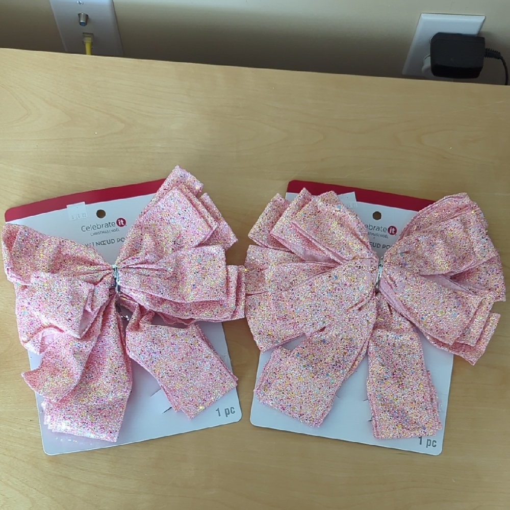Celebrate It Sparkling Tree Bows Brand New
